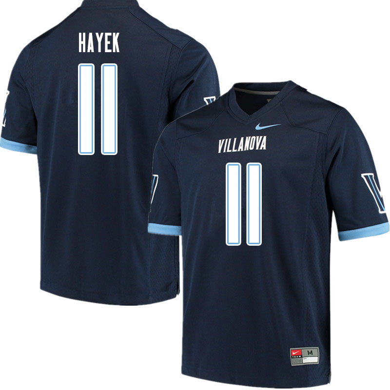 Men #11 Jaaron Hayek Villanova Wildcats College Football Jerseys Sale-Navy